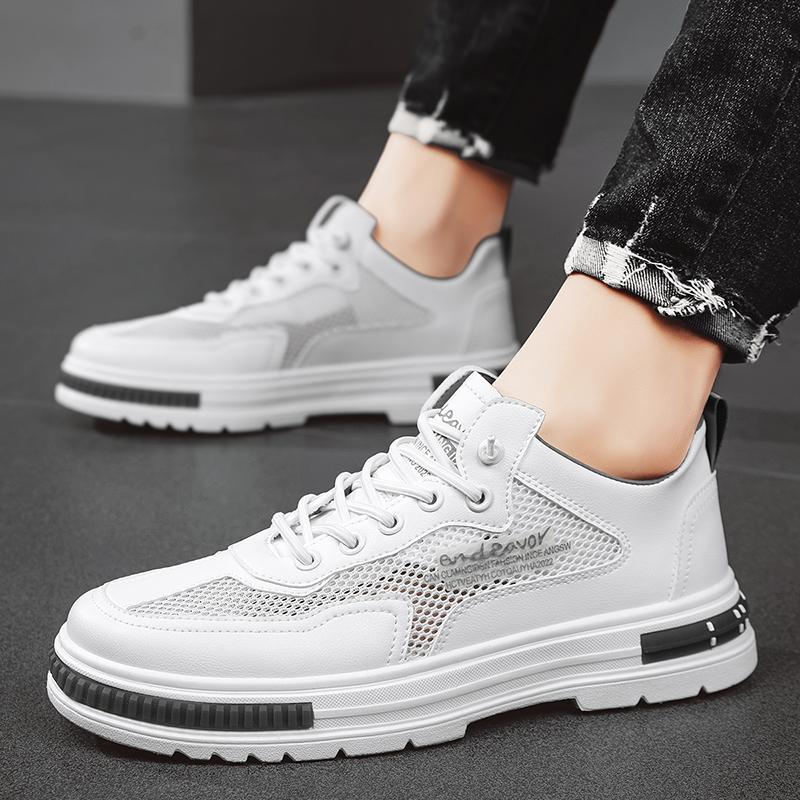 Trend Summer Shoes for Men Comfortable Casual White Board Shoes Luxury Platform Men New Sneakers Outdoor Non-slip Student