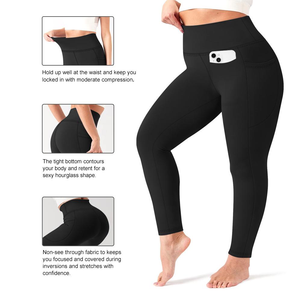 Plus-size Yoga Pants for Women 300 Pounds High-waisted Tummy-control High-elastic Tight-fitting Plus-size Yoga Pants