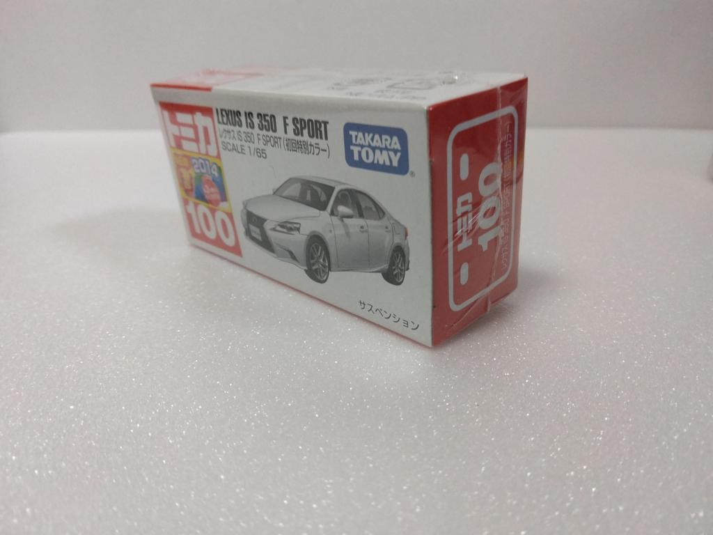 Tomica No. 100 Lexus IS 350 F Sport, 165 Scale, White, with Case