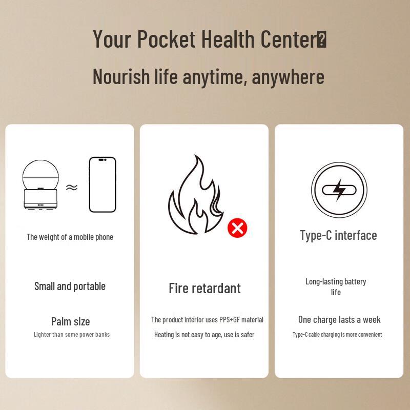 Ai Xiu Tang Smart Jade Bianstone Portable Moxibustion Device CN plug (adapter included)