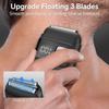 for Men, Cordless Electric Razor with 3 Floating Blades, Waterproof Foil Shaver for Face, LED Display USB-