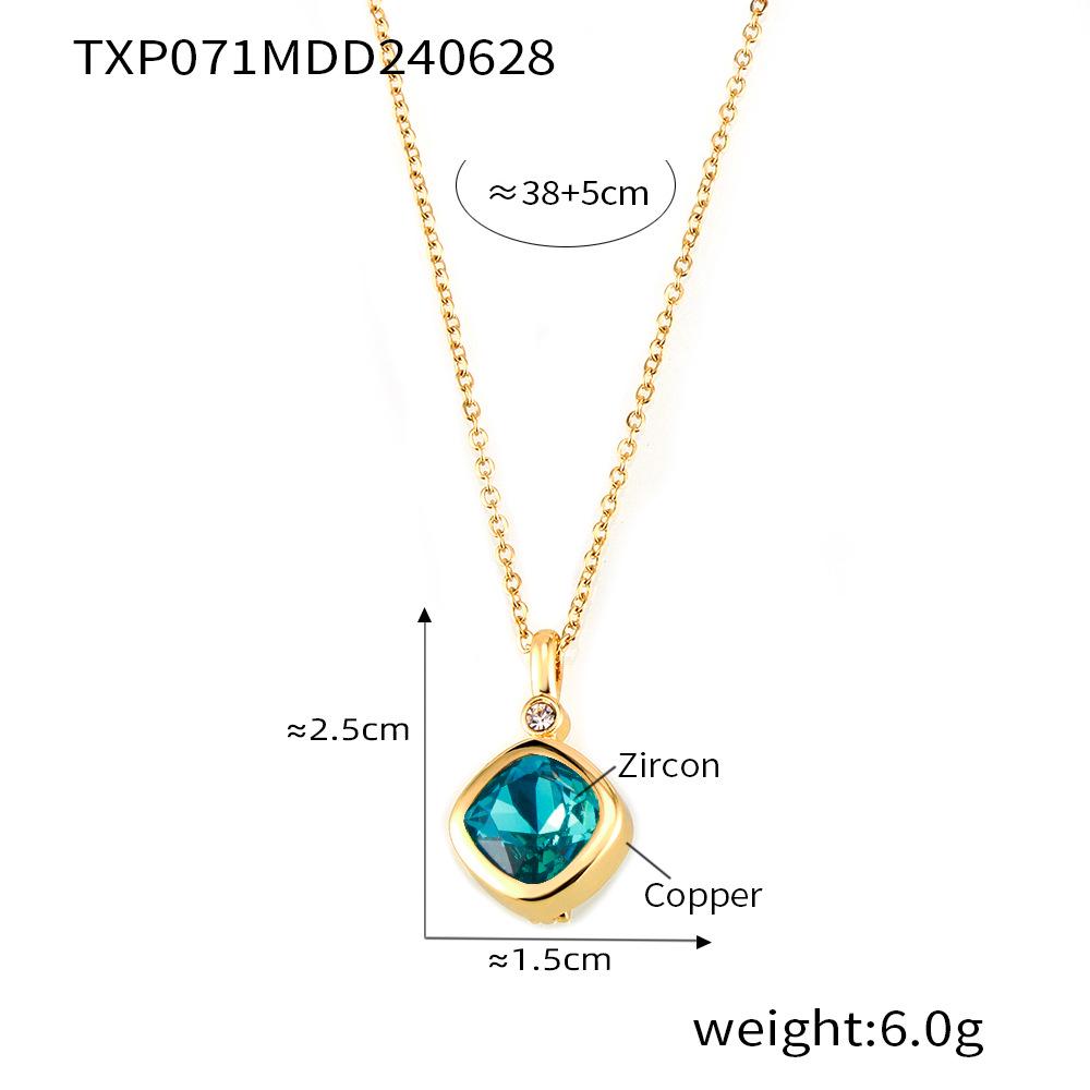 Chic Style Jewelry Set with Interchangeable Zircon - Unique Copper Design