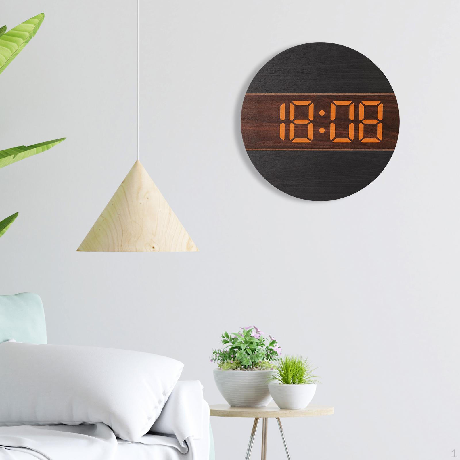 

Стильные настенные часы с регулируемой яркостью для дома и офиса чёрный