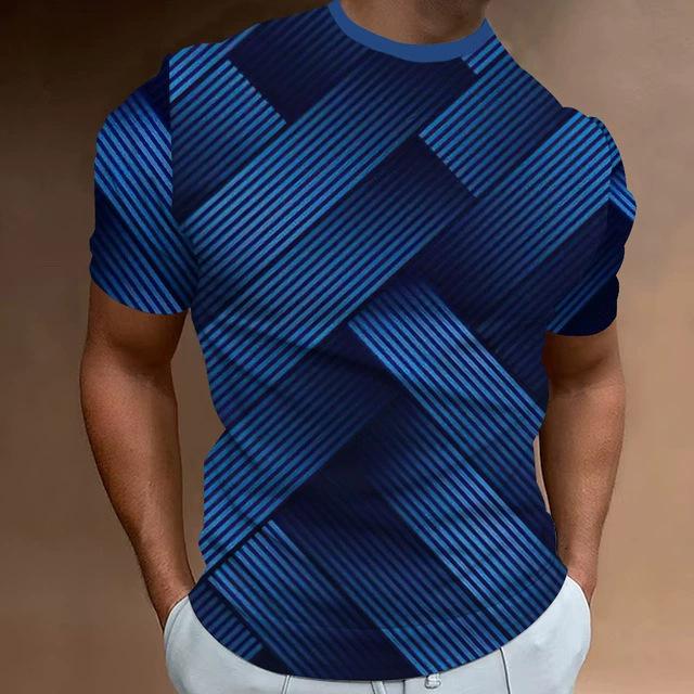 Men's Printed T-shirt Loose Summer New Round Neck Men's European and American Short Sleeved T-shirt