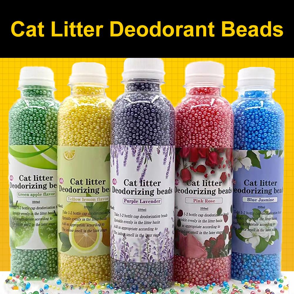 

250ml Cat Litter Deodorant Beads For Kitten Toilet Artifact Pet Odor Activated Carbon Absorbs Kitty Sand Stink Cleaning