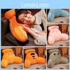 Soft Plush Dinosaur Backrest Cushion With Arms Bedside Pillow Gift