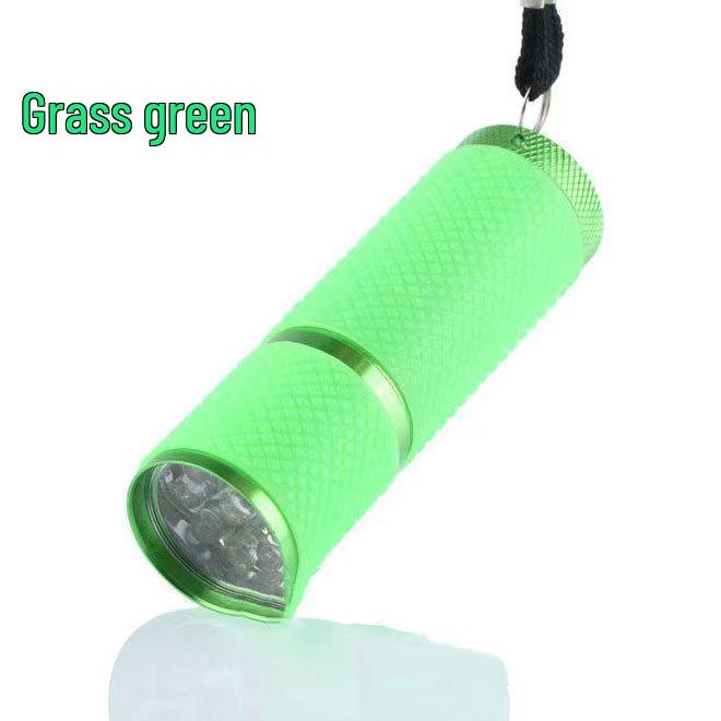 Portable Waterproof 9LED Flashlight: Quick-Drying Purple Light Nail Polish with Non-Slip Grip