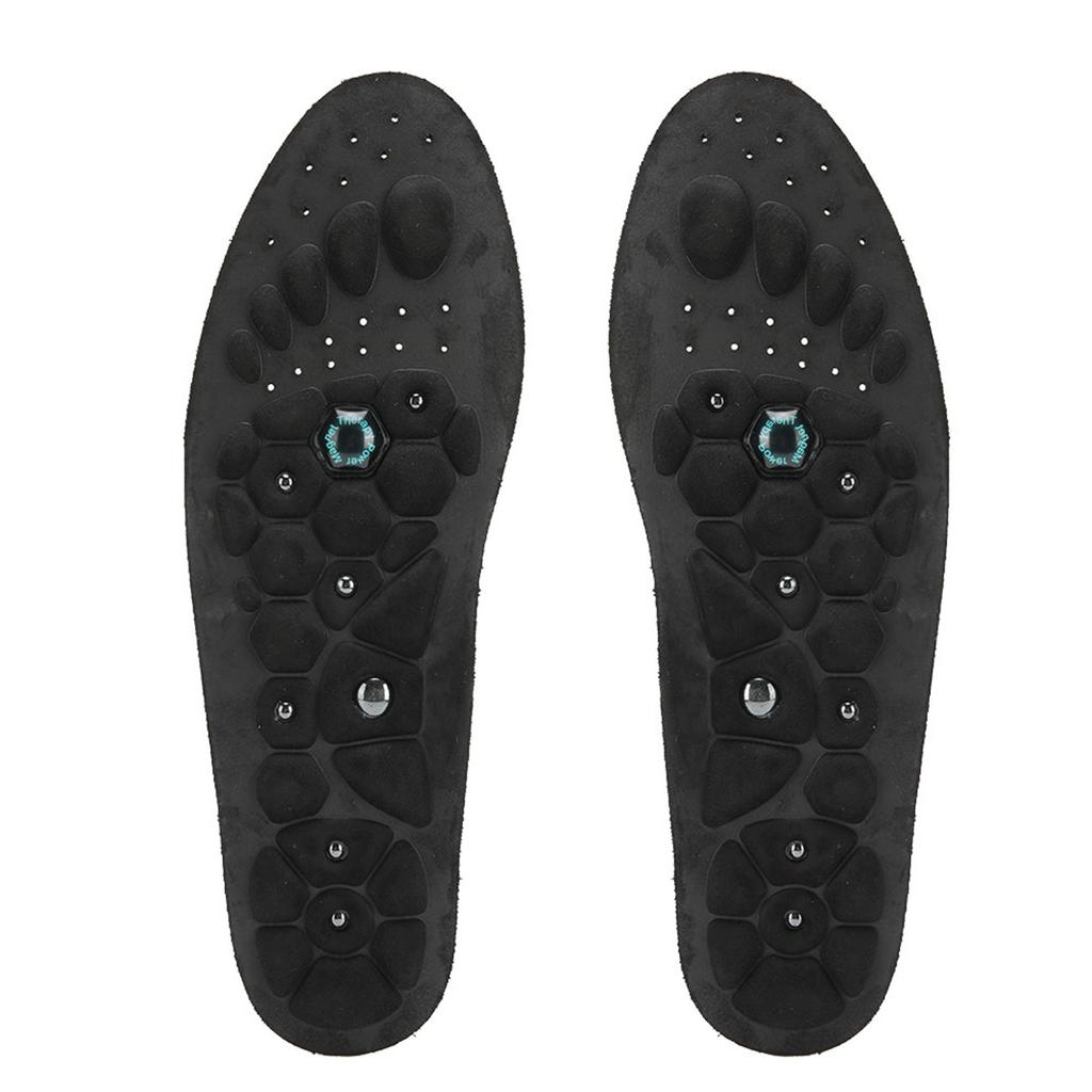 2pcs Unisex Insoles Sports Breathable Comfort Shock Absorbing Foot Sole Foot Pad Black M 40‑43
