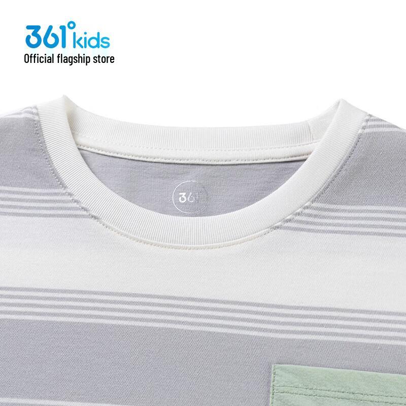 361° Boys' Summer Pure Cotton Striped Short-Sleeve Knit Top K52422210