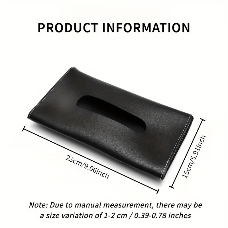 Car Tissue Box PU Leather Car Sun Visor Paper Holder, Creative Armrest Storage Bag, Suitable for Various Vehicle Models