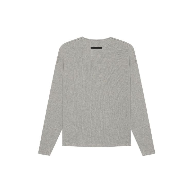 Fear of God Essentials Thermal Henley Langarmshirt Unisex Oberteile Dunkelheide-Haferflocken FOG-SS21-620