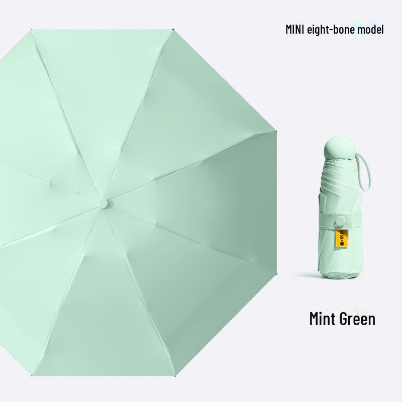 50% Folding Women's Dual-Purpose Mini Portable Pocket Capsule Umbrella - High-Grade Sun Protection