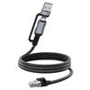1.8m USB Type-C To RJ45 Cord Directly Connected USB+Type C Ethernet Adapter Cord Compatible for Laptop PC Switch Router and More