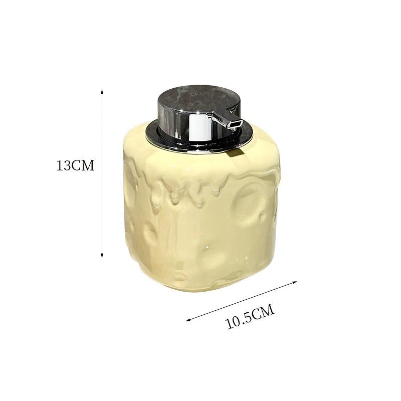 Creative Bubbling Bottle Hand Sanitizer Bottle Shampoo Shower Gel Bottles Bathroom Soap Dispenser Cheese Ceramic Lotion Bottles