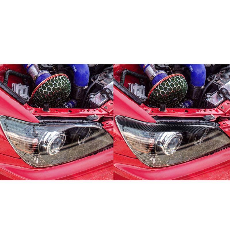 Car Headlight Eyebrow Cover Front Lamp Eyelid Decor For Lexus IS200 1998-2005 Carbon Fiber Trim Sticker 2pcs