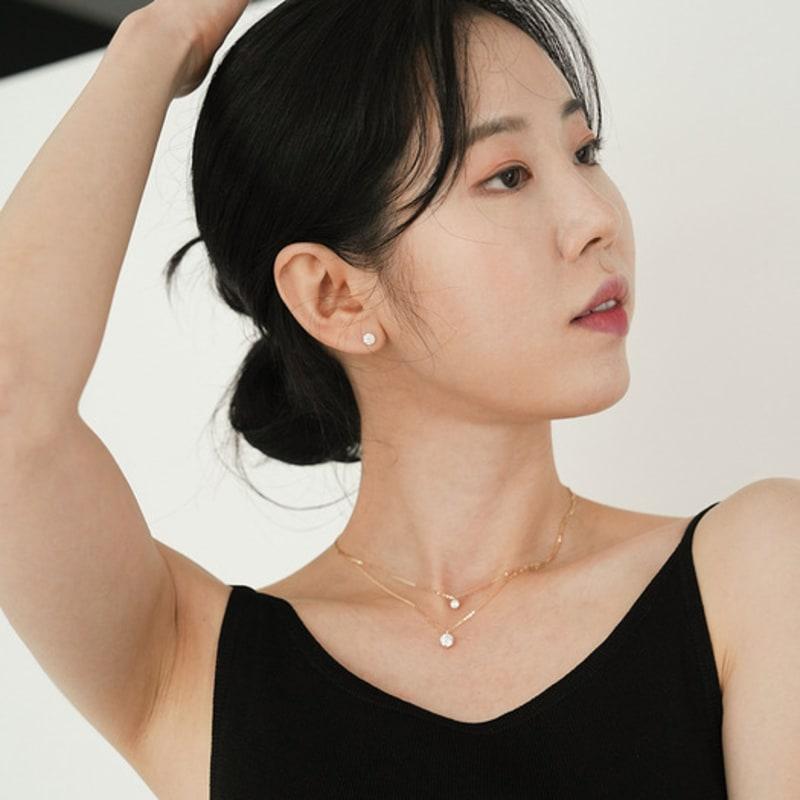 Modernlike Silver 925 Moissanite 6-prong Earrings 5th Anniversary