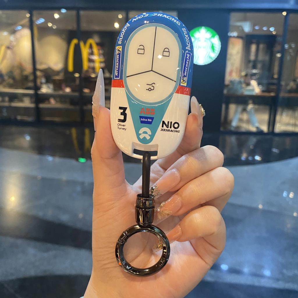 Car Remote Key Case Cover for Nio ET7 ET5 2022 2023 2024 for Weilai NIO ES6 ES8 EC6 ET7 Auto Key Fob Shell Keychain