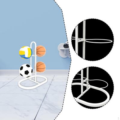Ball Display Rack Basketball Versatile Metal Stand Sport Equipment Organizer for Indoor