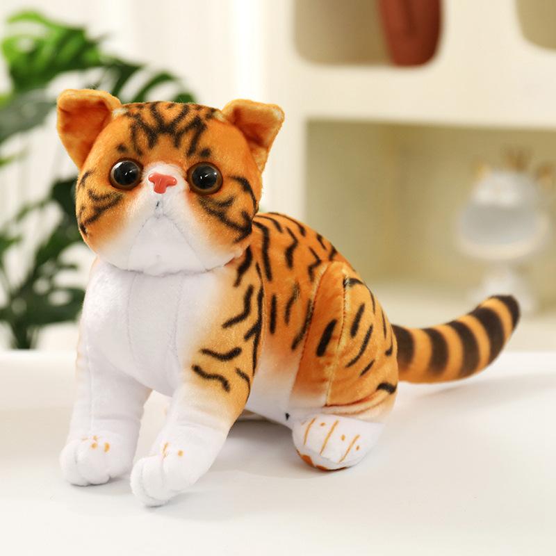 Cute Simulation Kitten Doll Plush Toy Cat Doll Children Sleeping Company Soothing Doll