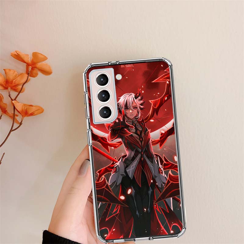 Arlecchino Genshin Impact Clear Phone Cases for Samsung S26 Ultra Galaxy S25 Edge S24 S23 FE S21 Plus S20 S22 S10 Cover Patterne