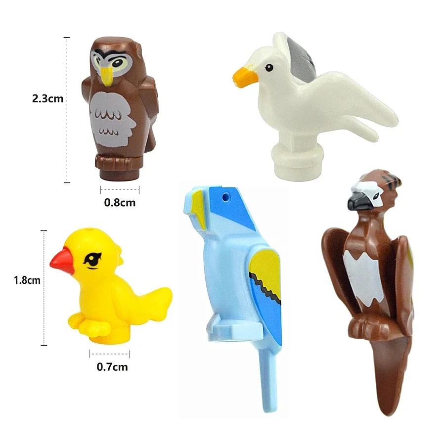 MOC Blocuri de Construcție Animale Particule Mici Scenă Tigru Oaie Rață Cal Balene Model Educațional Zoo Asamblat Cadou DIY Cărămizi Jucărie