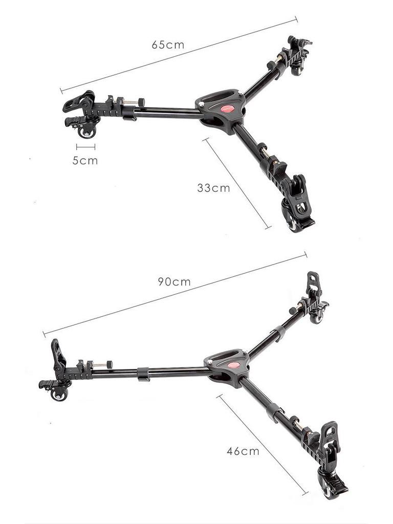 Mi Bo Universal Tripod Caster Wheels - Mobile Camera Track Rollers