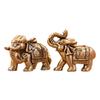 Brasses Elephant Ornaments Symbolizing Wealth Wisdoms and Good Fortunes for Gift Giving or Home Office Decoration