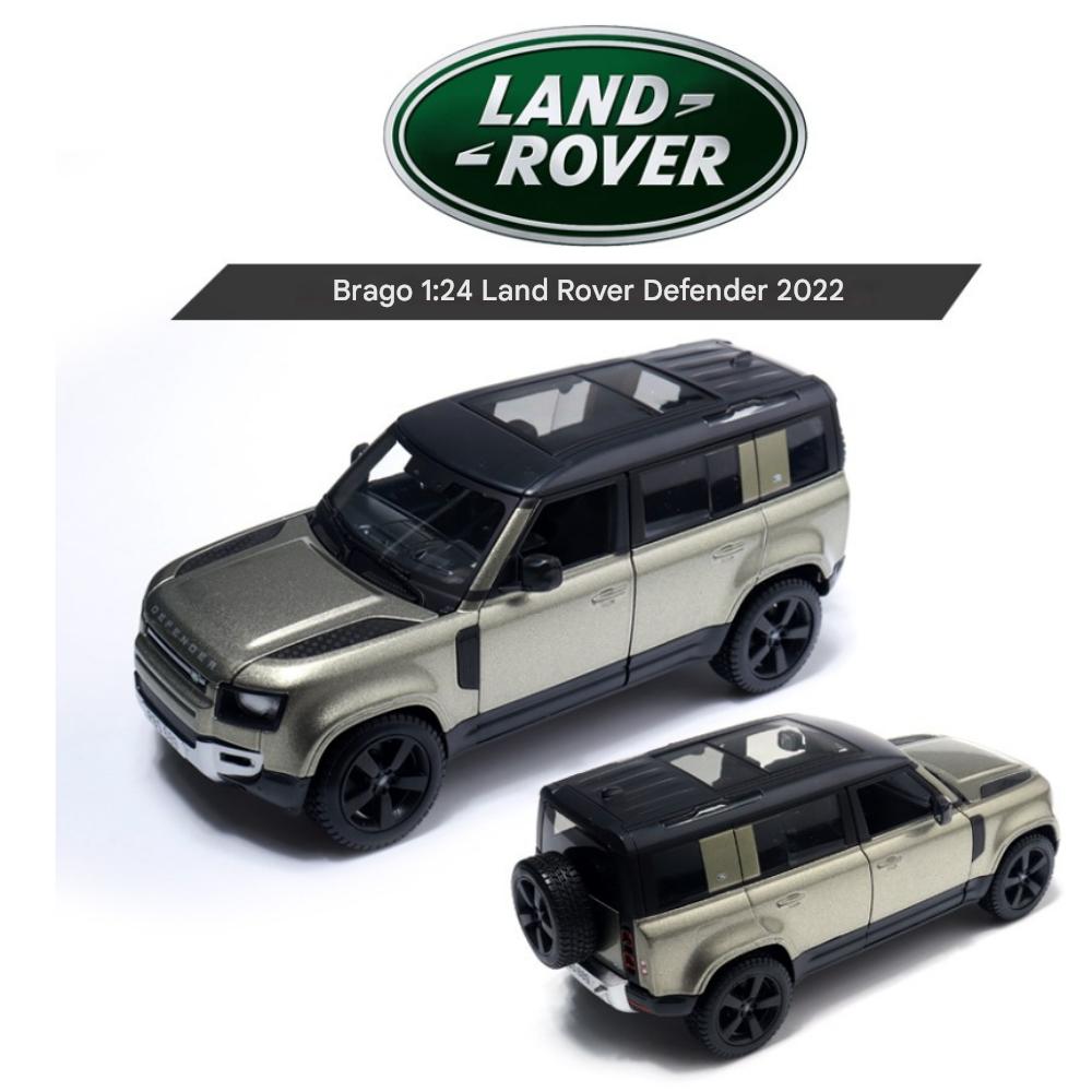 Brago 1:24 Land Rover Defender 2022 SUV Diecast 24 X 11 X 10 Cm, (Green/Gray), 1 Pc
