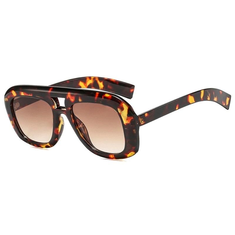 Oversized Frame Women s Pilot Sunglasses Retro Trendy Irregular Square Men s Sunglasse Fashion Luxury Designer Glasses Shades as shown