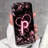Initial Letter A-Z Fashion Phone Case For Xiaomi Poco X7 X6 X5 X4 X3 Pro C85 C75 C71 C51 C50 Black TPU Soft Silicone Protective Shell For Xiaomi Cover