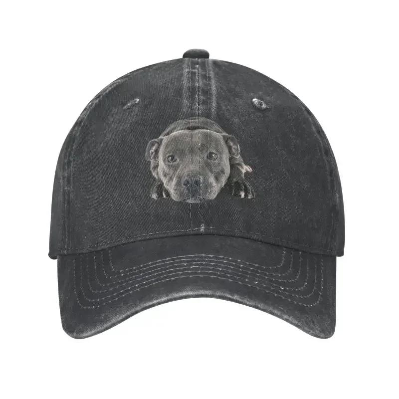 Classic Cotton Staffordshire Bull Terrier Baseball Cap for Men Women Custom Adjustable Adult Dad Hat Summer