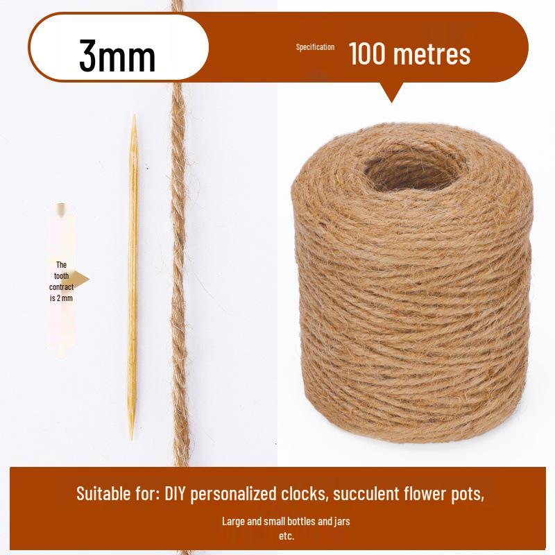 10m Rattan Green Leaf Decorative Jute Rope for DIY Nature Corner or Kindergarten Decor