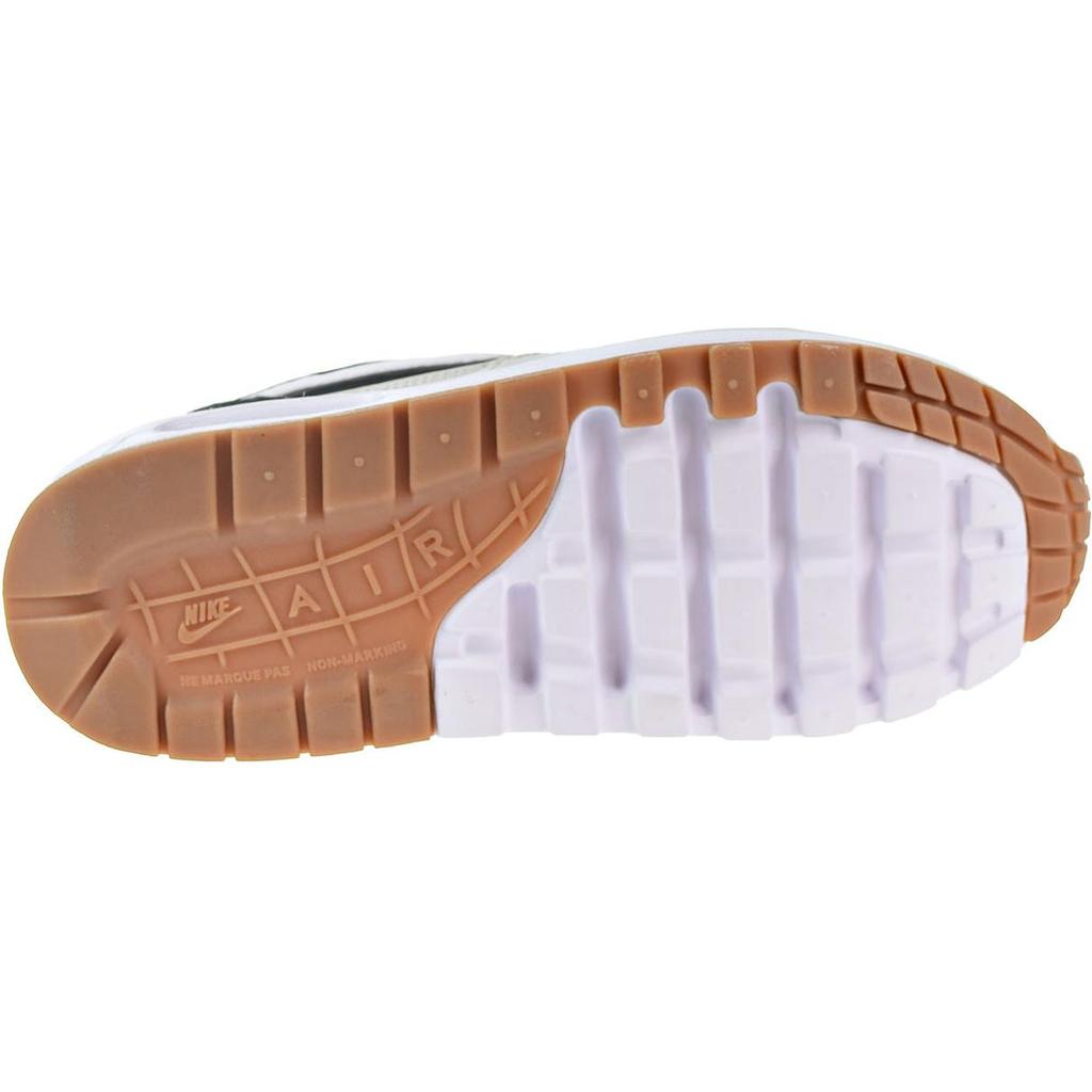 Nike Air Max 1 GS Schwarz Light Bone Kinder Sneaker Gummi-Mittelbraun Weiß 807602-011