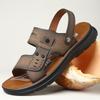 Men's 2025 New Style Non-slip Dual-use Sandals and Slippers with Latex Pad and Thick Sole for Summer Beach Outdoor Wear.