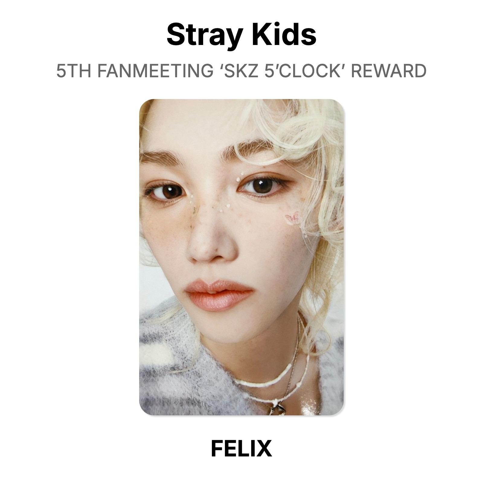 Stray Kids 5TH FANMEETING ‘SKZ 5’CLOCK’ REWARD Official Photocard FELIX 02