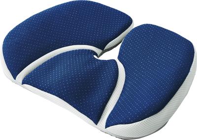 Cogit Sciatic Nerve Support Cushion, Adjustable Size, 3D Construction, Non-Slip, Covers Sides of Buttocks, Backward Tilt, Navy