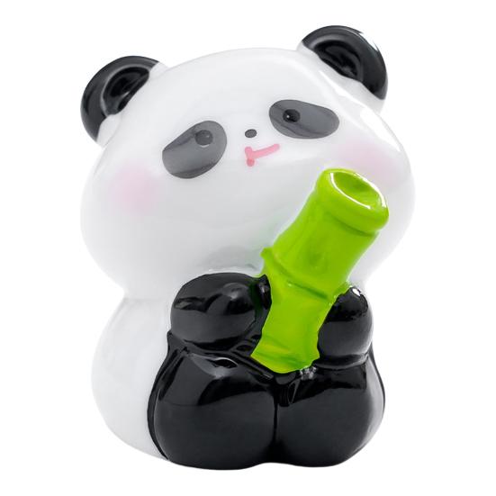 

2 Pcs Mini Panda Figurines Cute Resin Panda Statues DIY Miniature Panda Cake Toppers for Fairy Garden Micro Moss Landscape Office Home Desk Decoration B