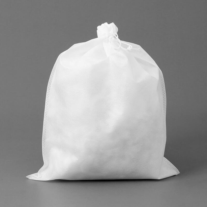 Односторонняя не тканая сумка на шнурке набор 20 шт 34x43см белый 3390₽