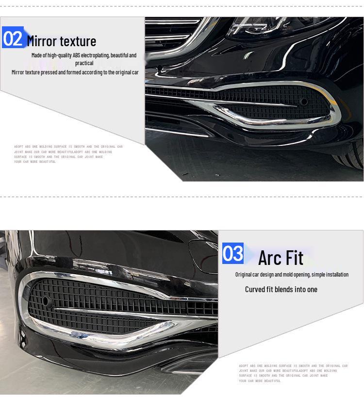 Maybach Style Mercedes E-Class E260L/E300L/E350L Front & Rear Bumper Trim & Grille Set