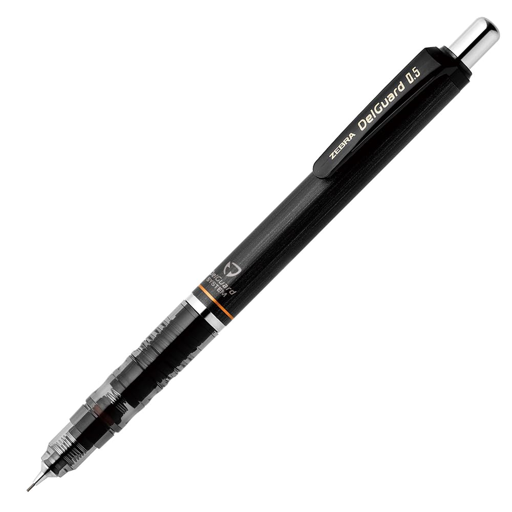 Zebra DelGuard Mechanical Black 0.5mm Pencil, P-MA85-N2-BK