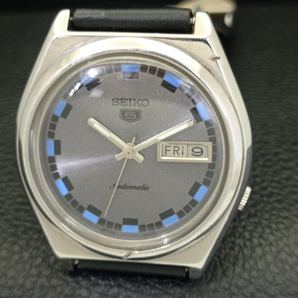 SEIKO 5 AUTOMATIC JAPAN 7009A MENS VINTAGE GREY COLOR DIAL WATCH a701305-5
