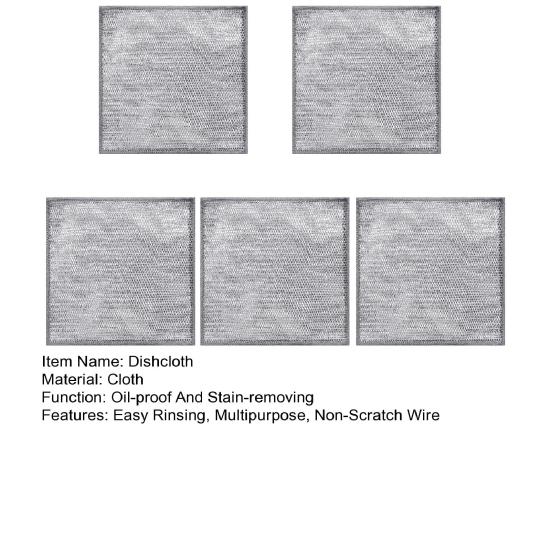 Stracci In Filo Metallico Per Piatti – Set Da 8 Panni Antigraffio Multiuso + 3 Ganci Adesivi – Per Cucina, Pentole, Lavelli E Piani Cottura