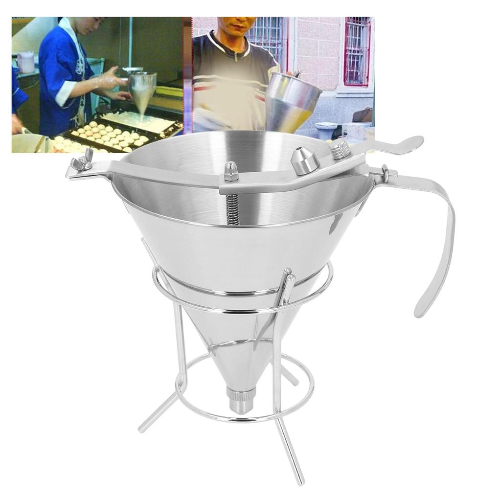 Konfekttülle mit Ständer Edelstahl Backtrichter Kuchen Dekorierwerkzeug für Zuhause Gewerblich