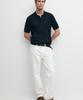 Masimodutti Cotton Ribbed Knit Polo Shirt