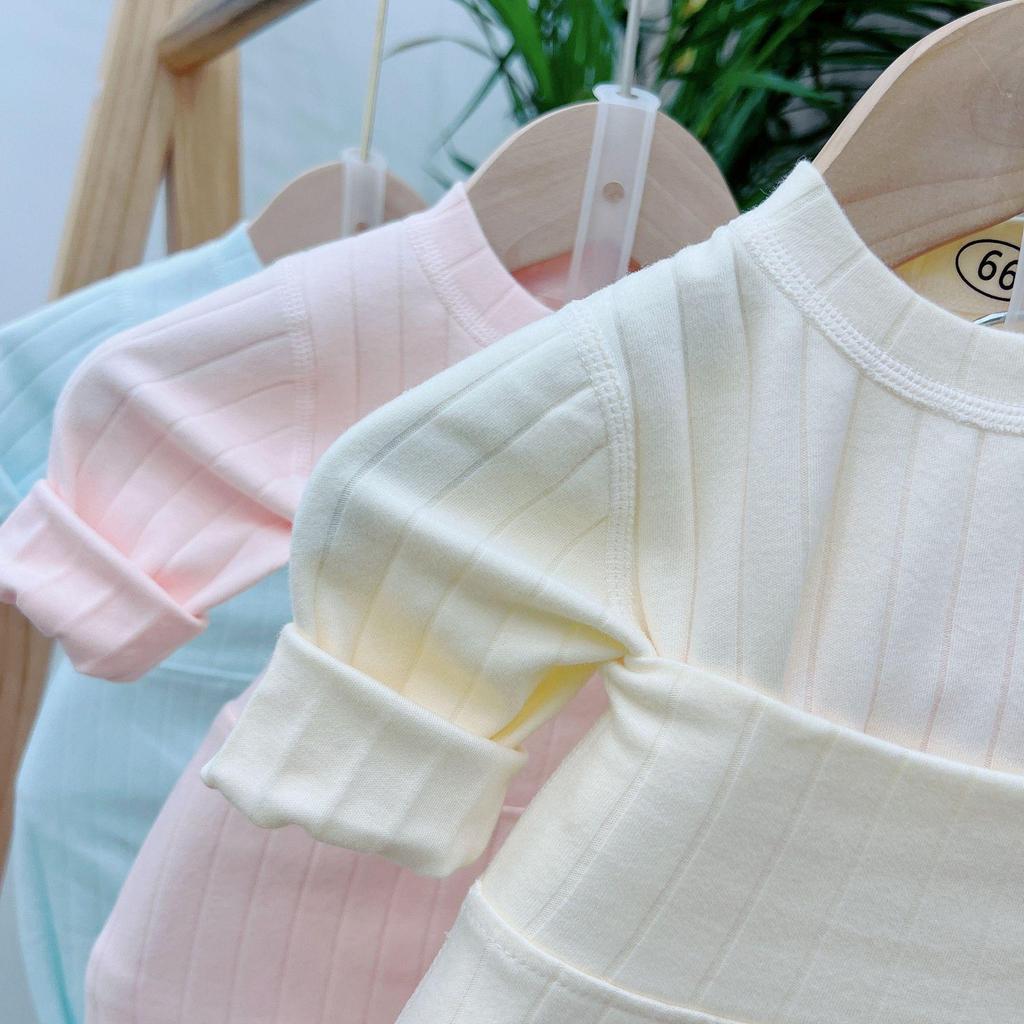 Premium High-Elasticity Cotton Newborn Autumn Pants with Shoulder Opening - Baby Autumn/Winter Clothing