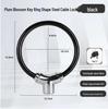 Universal Bike Lock: Anti-Theft Password Lock for Mountain Bikes & E-Bikes, Leather Ring, Portable Thick Cable Lock, Durable & Secure.