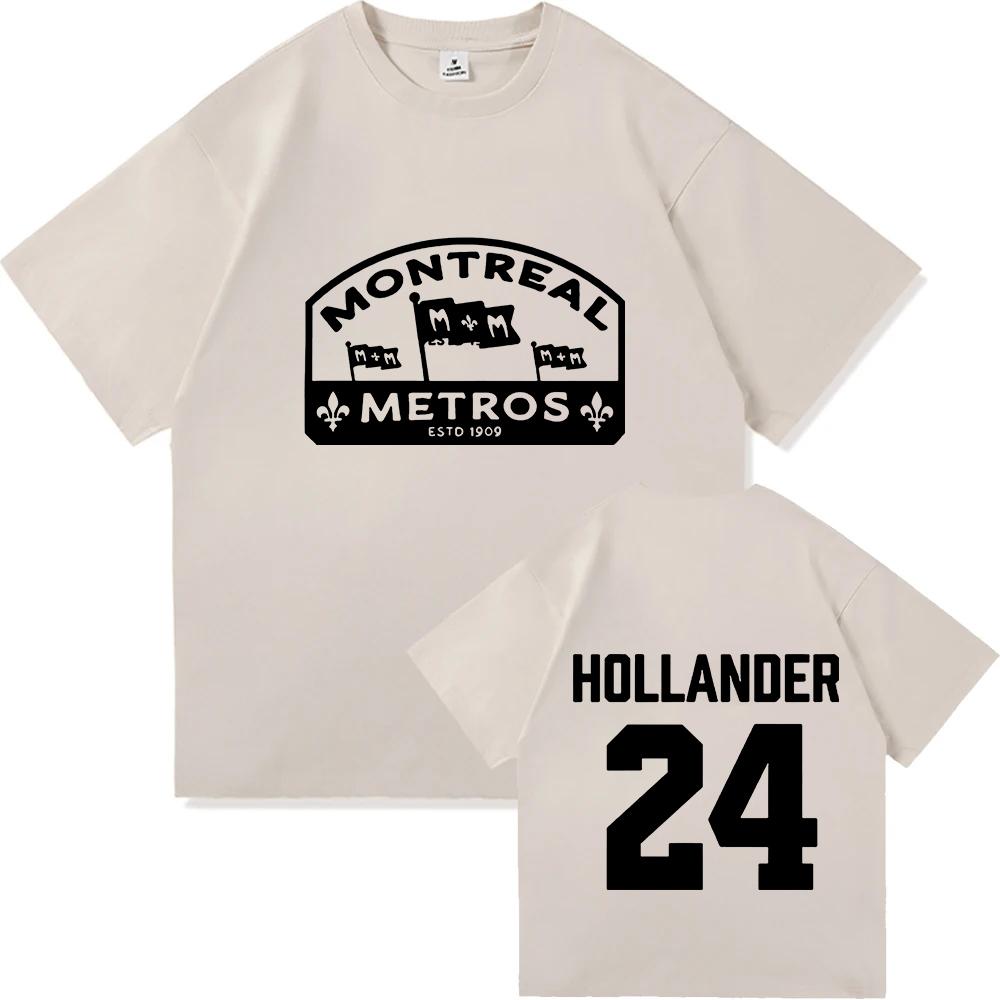 Shane Hollander 24 Montreal Metros T-Shirt Heißes TV-Heißes Rivalitäts-Grafikdruck-T-Shirt Baumwolle Locker DamenHerren T-Shirts Druckkleidung