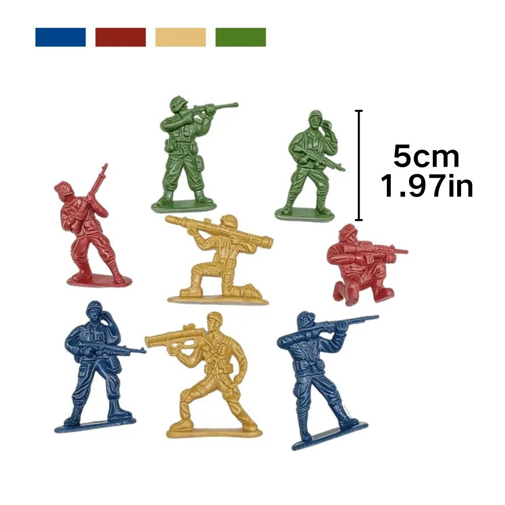 72/100 buc Figurine Soldați din Plastic 1,97 inch Culoare Verde/Nisipiu Păpușă Operațiune Armată Model Exercițiu Nisip Cadouri Colecție YMY