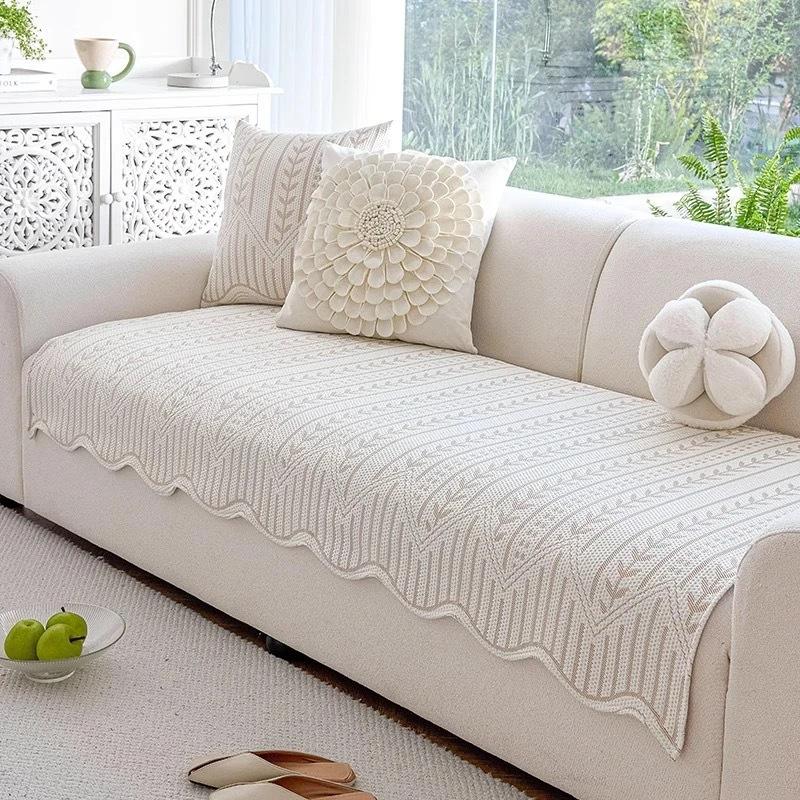 Cool Doudou Special-Shaped Sofa Cushion  New Summer Cool Silk Sofa Mat Seat Cushion Non-Slip Sofa Cover Towel