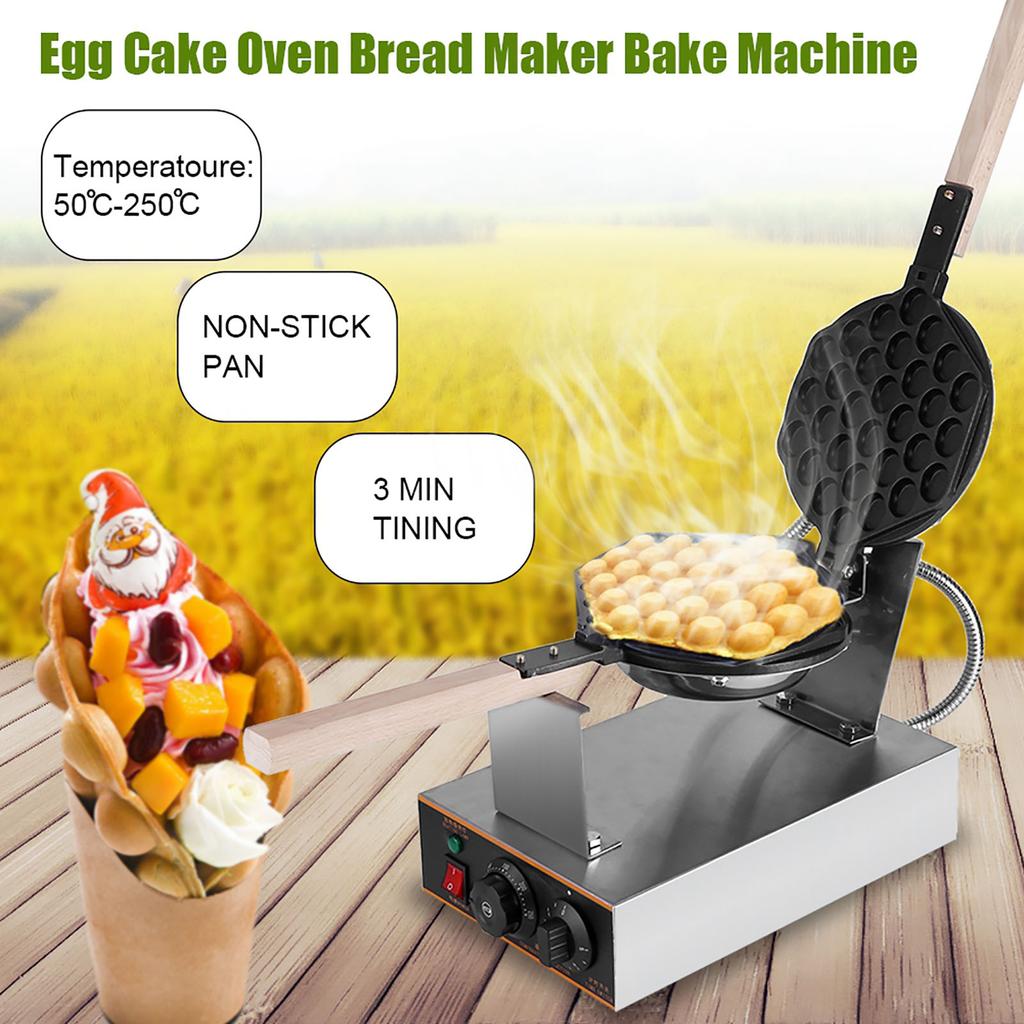 Stainless Steel Electric Egg Cake Oven Puff Bread Maker Bake Machine
